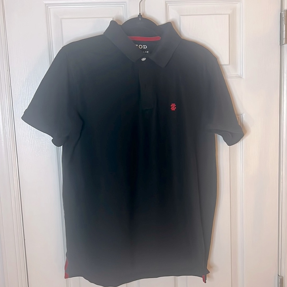 men’s Izod advantage performance black medium polo
